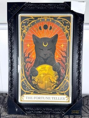 NEW Sapna Shah The Fortune Teller Black Cat Halloween Picture
